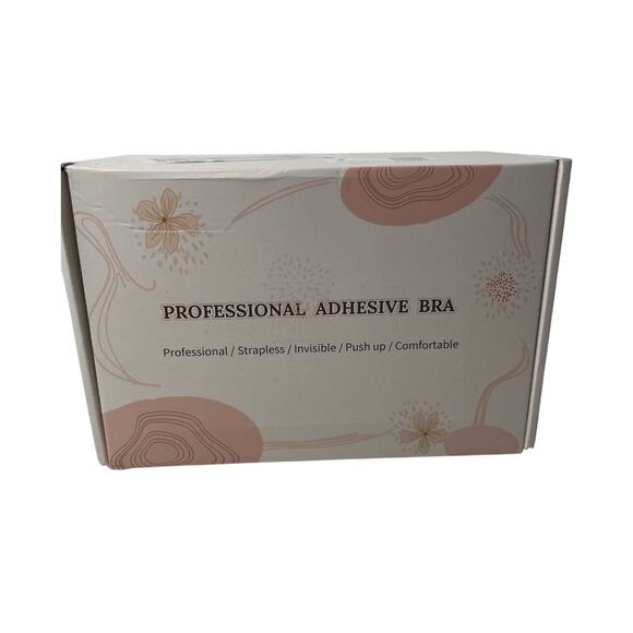 Professional Adhesive Women's Adhesive Nipple Bra Black And Nude Size B NWT - Picture 1 of 3